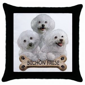 Bichon Frise  Dog Pillow Case Pillowcase 18" Toss or Throw 15833024