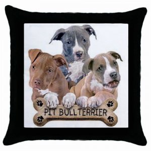 Pit Bull Dog Pillow Case Pillowcase 18" Toss or Throw 15832957