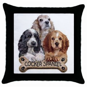 Cocker Spaniel Dog Pillow Case Pillowcase 18" Toss or Throw 15833027