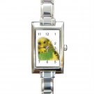 Parakeet Bird Rectangular Italian Charm Watch 16301611