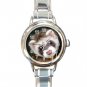 Ferret Round Italian Charm Watch 17473590