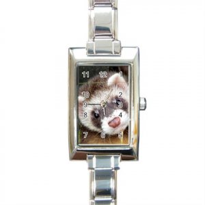 Ferret Rectangular Italian Charm Watch 17473589