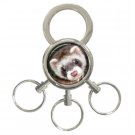 Ferret Pet Lover 3 Ring Key Chain 17473608