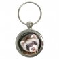 Ferret Pet Lover Key Chain Round 17473613