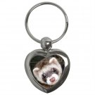 Ferret Pet Lover  Key Chain Heart 17473615
