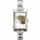 Iguana Lizard Reptile Rectangular Italian Charm Watch 12239827