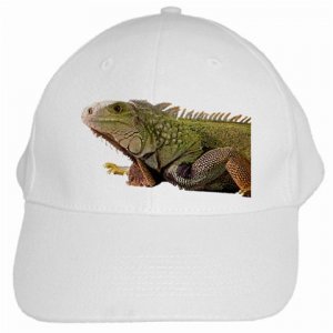 Iguana Lizard Reptile Pet Lover White Baseball Cap Hat 12239830