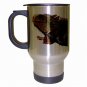 Iguana Lizard Reptile Pet Lover  Coffee Travel Mug Silver Gray 12239875