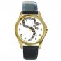 Boa Pet Lover Round Gold Metal Watch Unisex  12240335