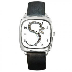 Boa Snake Reptile Pet Lover Square Metal Watch Unisex 12240348