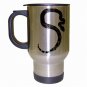Boa Snake Reptile Pet Lover  Coffee Travel Mug Silver Gray 12240357
