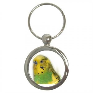 Parakeet Bird Pet Lover Key Chain Round 16301623