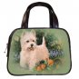 Black Designer 100% Leather Westie pet dog Handbag Purse #19334250