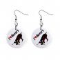 Boxer I Love Boxer's Dog Round Button Dangle Earrings Jewelry 17112846