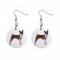 Dog Basenji Pet Lover 1" Button Dangle Earrings Jewelry 16945052