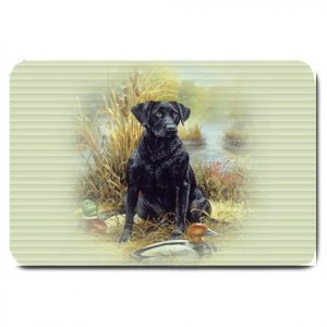 BLACK LAB LABRADOR Dog design large BATHMAT OR  DOORMAT indoor outdoor  20927672