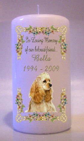 Custom PET MEMORY PHOTO Butterfly frame 6 inch Pillar Candle Memorial