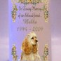 Custom PET MEMORY PHOTO Butterfly frame 6 inch Pillar Candle Memorial