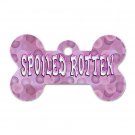 Bone Shape SPOILED ROTTEN Purple Bubbles Dog Tag or Necklace Jewelry or Pet Collar Tag 23305707