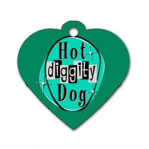 Heart Shape Retro HOT DIGITY DOG Dog Tag or Necklace Jewelry or Pet Collar Tag 23305775