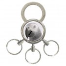 AFRICAN GREY Bird Pet Lover 3 Ring Key Chain Keychain17476847