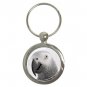AFRICAN GREY Bird Pet Lover Key Chain Round 17476851