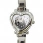 AFRICAN GREY BIRD Pet Heart Italian Charm Watch 17476862