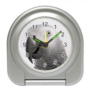 AFRICAN GREY Bird Pet Lover Travel Alarm Clock 17476863 PAEC