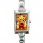 Chinese Shar Pei Puppy Dog Rectangular Italian Charm Watch 14172874 PAEC