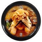 CHINESE SHAR PEI Puppy Dog Pet Lover Wall Clock Black 14172878 PAEC