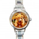 CHINESE SHAR PEI Puppy Dog Round Italian Charm Watch 14172875 PAEC