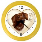 DACHSHUND Dog Pet Lover Wall Clock Yellow 26588093 PAEC