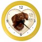 DACHSHUND Dog Pet Lover Wall Clock Yellow 26588093 PAEC