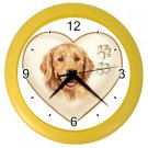 GOLDEN YELLOW RETRIEVER Dog Pet Lover Wall Clock Yellow 26588095 PAEC