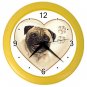 PUG Dog Pet Lover Wall Clock Yellow 26588113 PAEC