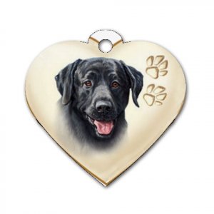 Heart Shape BLACK LAB Dog Tag or Necklace Jewelry or Pet Collar Tag 26588440 PAEC