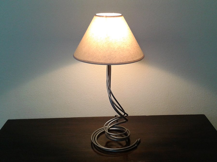 Wrought iron desk table lamp home decor bedroom bedside lamp fabric lampshade