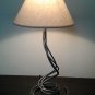 Wrought iron desk table lamp home decor bedroom bedside lamp fabric lampshade