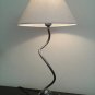 Wrought iron bedside bedroom lamp 60cm. Handmade iron lamp. Fabric lampshade