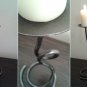 2 x Wrought iron candle holders Handmade iroan candlesticks 30cm.