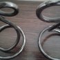 2 x Wrought iron candle holders Handmade iroan candlesticks 30cm.