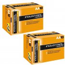 20 (2x10)  Duracell Industrial Professional Alkaline Batteries AA Exp. Date 2021
