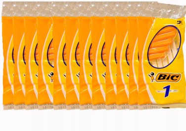 Bic Disposable Razor Shavers Normal Single Blade 2-Count, Pack of 10=20 Razors