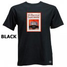 Nikola Tesla and Lightning, black t-shirt, sizes S M L XL