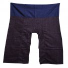 2 Tone Fisherman Pants Yoga Trousers Cotton Drill Striped Blue and Purple