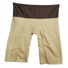 2 Tone Thai Fisherman Pants Yoga Trousers Free Size Plus Size Cotton Drill Striped Brown