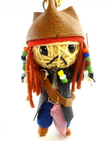 Voodoo Doll, Johnny Depp, Jack Sparrow, Lucky Charm Key Ring, Pirates Caribbean