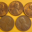1976 Lincoln Memorial Penny 5 Pieces No mint marks #8