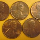 1976 Lincoln Memorial Penny No mint marks 5 Pieces #14