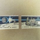 Vintage Unused Space Achievement Decade  8 cent Postage Stamps Apollo 15 Lunar Rover LOT 3